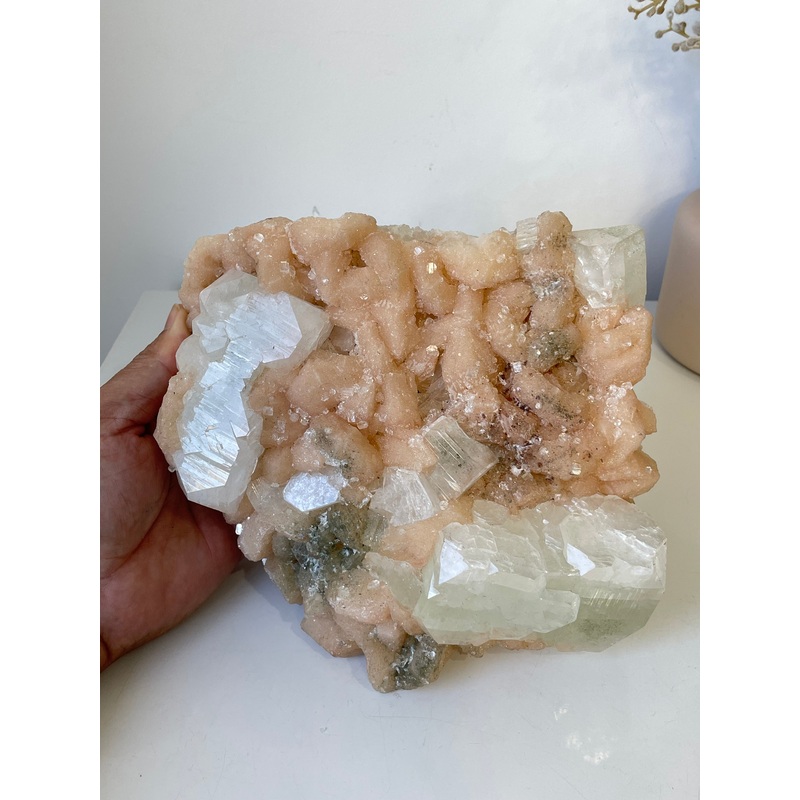 Green Apophyllite Natural Cluster AP750a