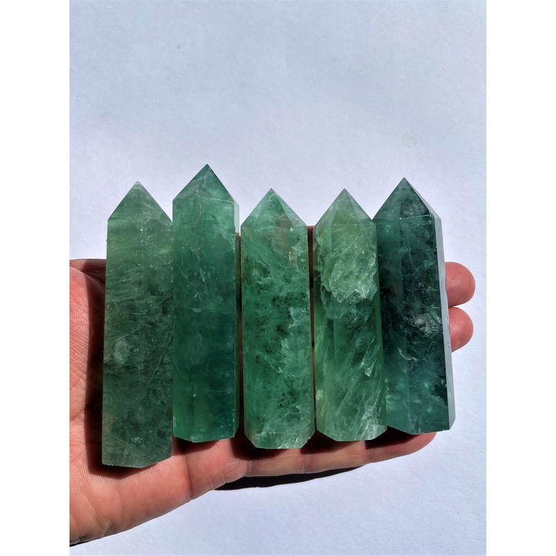 Green Fluorite Generator/Tower Natural Crystal T725a