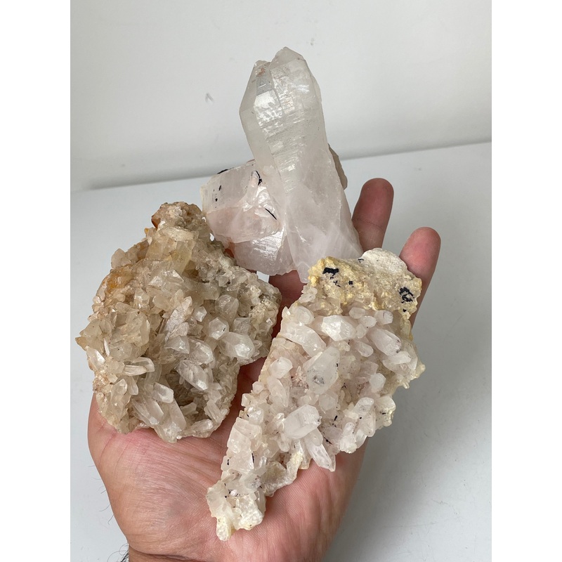 Himalayan quartz clusters pack of 3 – K308
