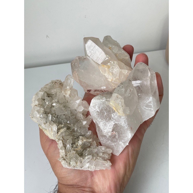 Himalayan quartz clusters pack of 3 – K310