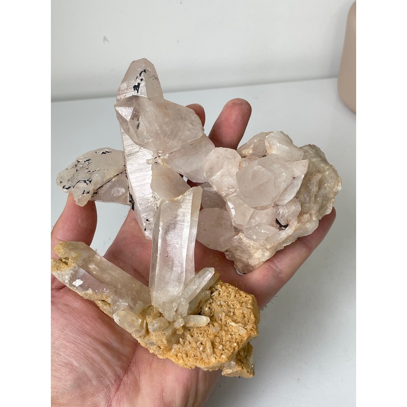 Himalayan quartz clusters pack of 3 – K311