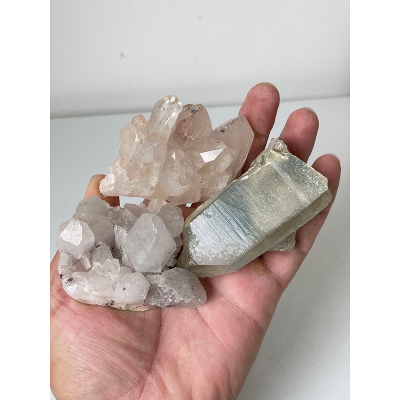 Himalayan quartz clusters pack of 3 – K312
