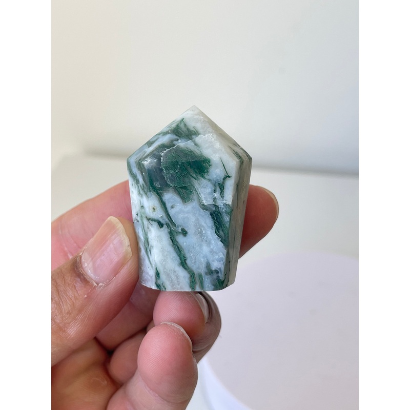 Moss Agate Cupcake Tower  High Grade T226a
