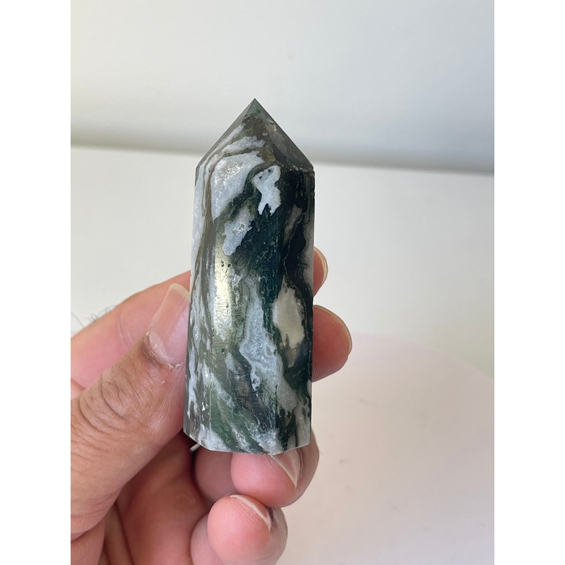 Moss Agate Tower High Grade Crystal T224a