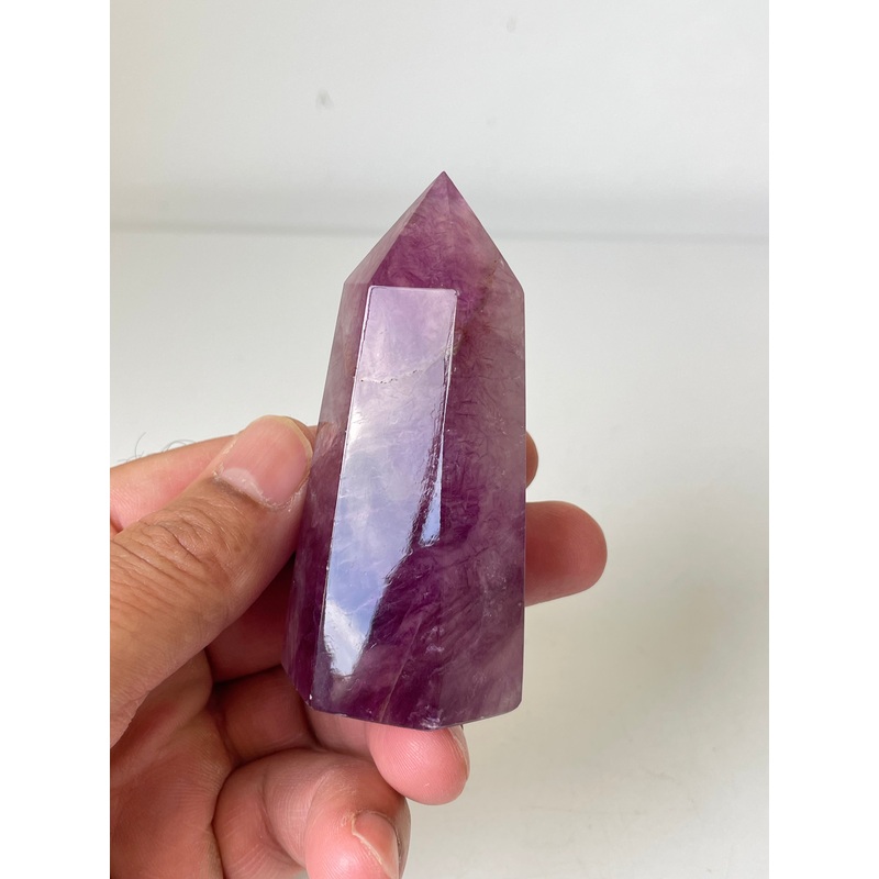 Pink Purple Fluorite Crystal Tower T254b