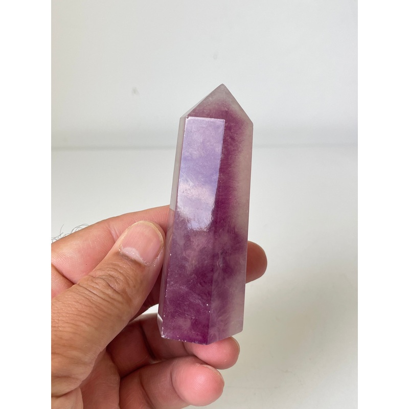 Pink Purple Fluorite Crystal Tower T255a
