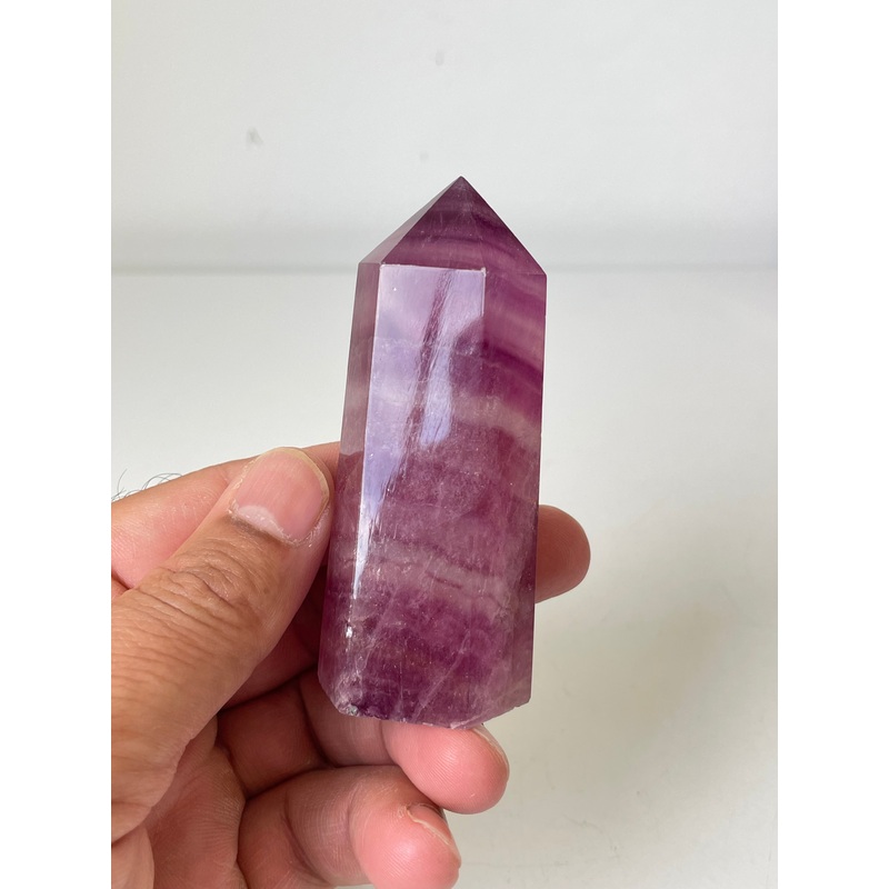 Pink Purple Fluorite Crystal Tower T257a