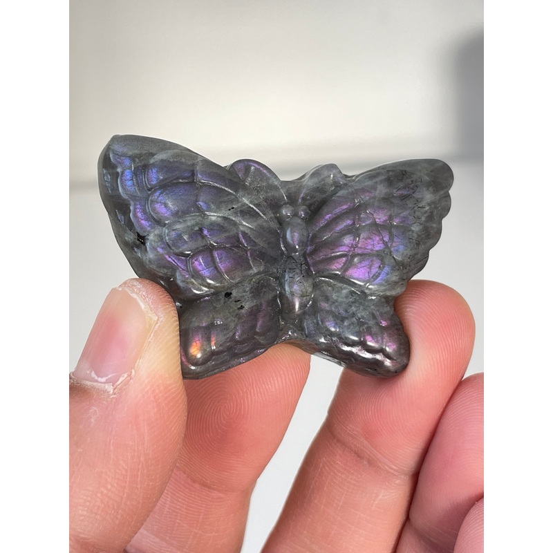 Purple Labradorite Butterfly Carving LA130