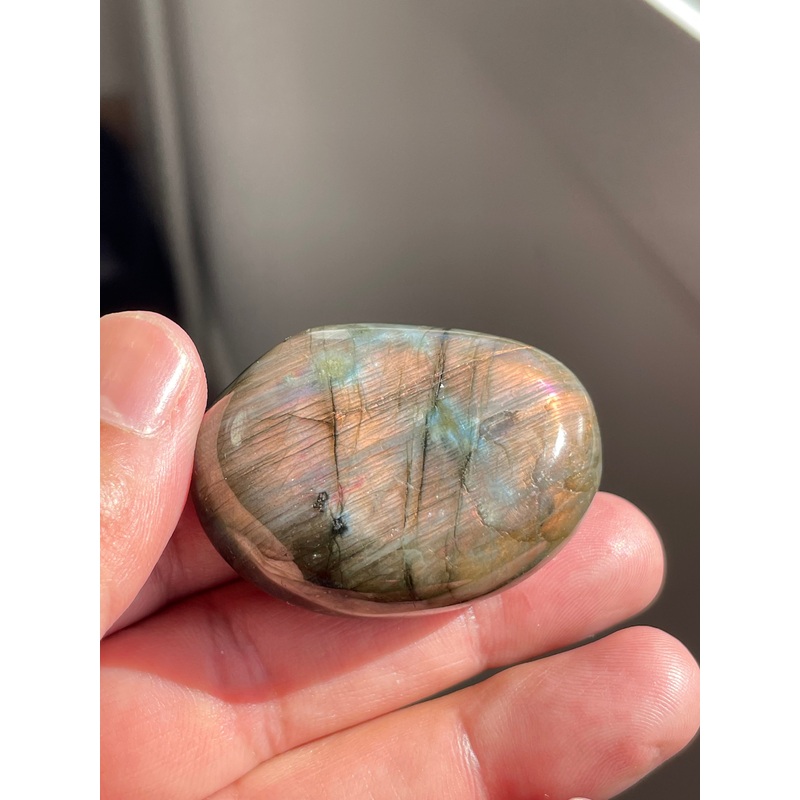 Purple Labradorite Crystal Palm Stones LA161