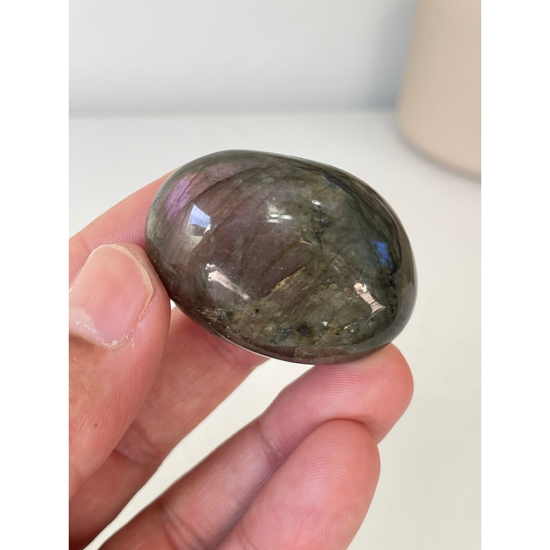 Purple Labradorite Crystal Palm Stones LA168