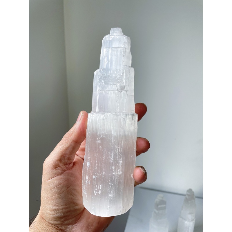 Selenite Crystal Tower (20cm) SN041  x 1