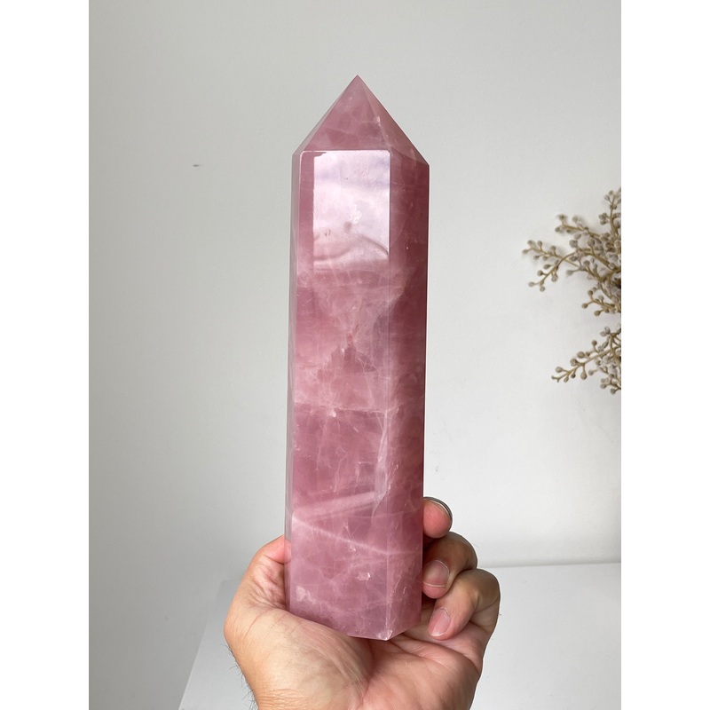 Xlarge Rose Quartz Tower T244a