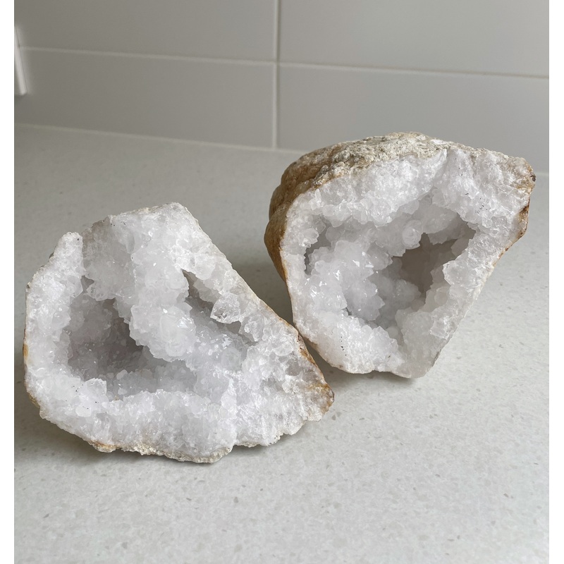 Moroccan Quartz Geode Pair Large (2.5-3kg) QG076