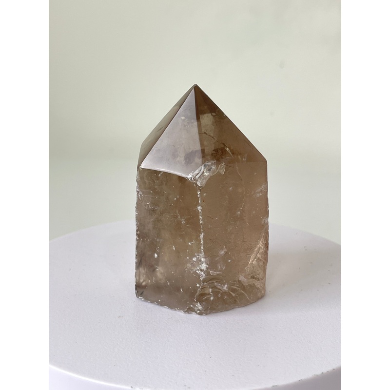 Smoky Quartz Crystal Point Free Standing T291a