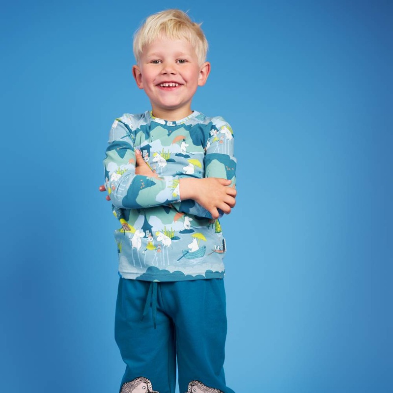 Moomin Deluge T-shirt Blue|92|98|104|110|116|122