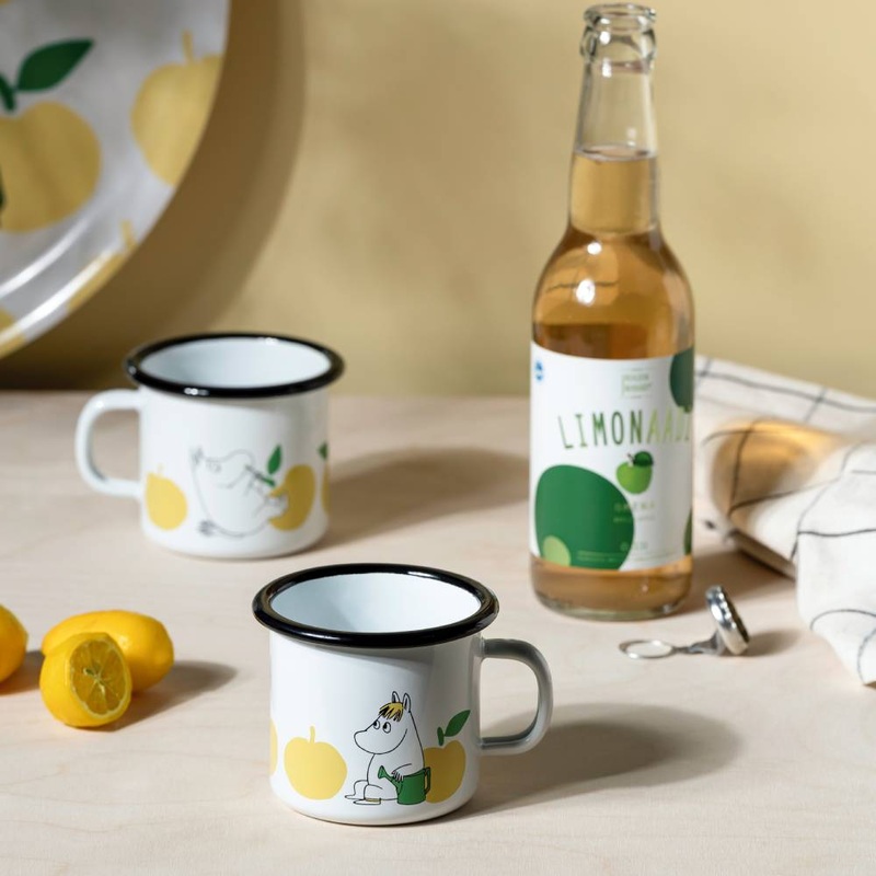 Moomin Joyfull Apples Mug 2,5dl Yellow