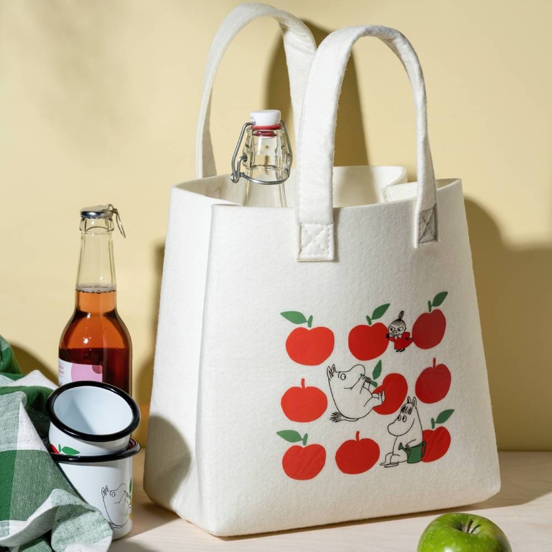 Moomin Joyfull Apples Totebag Red