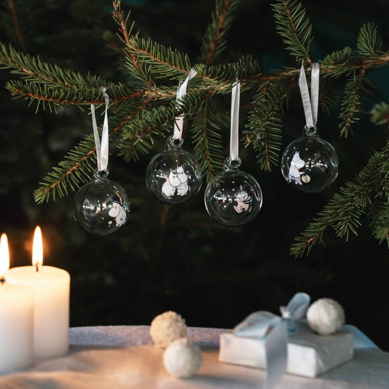 Moomin Let it Snow Christmas Bauble 4set