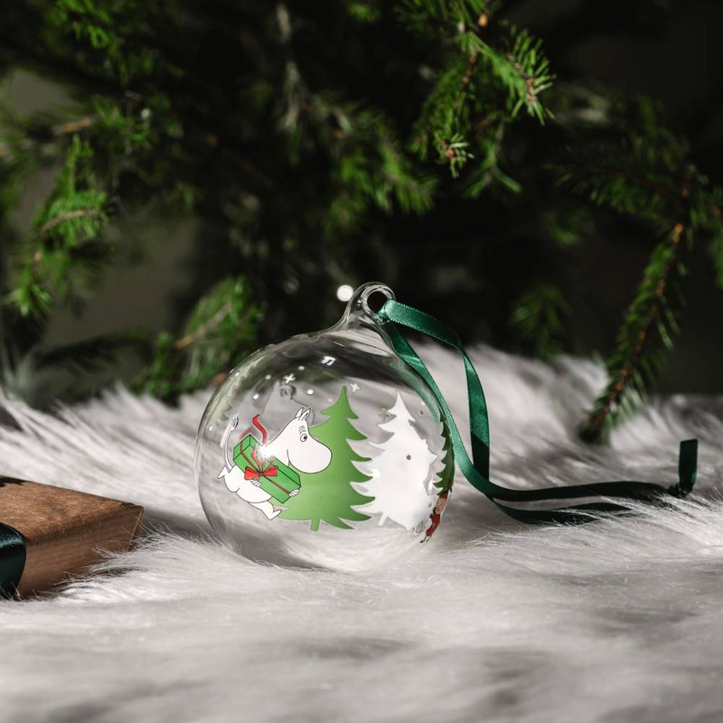 Moomin Spruce Glass Bauble 9cm