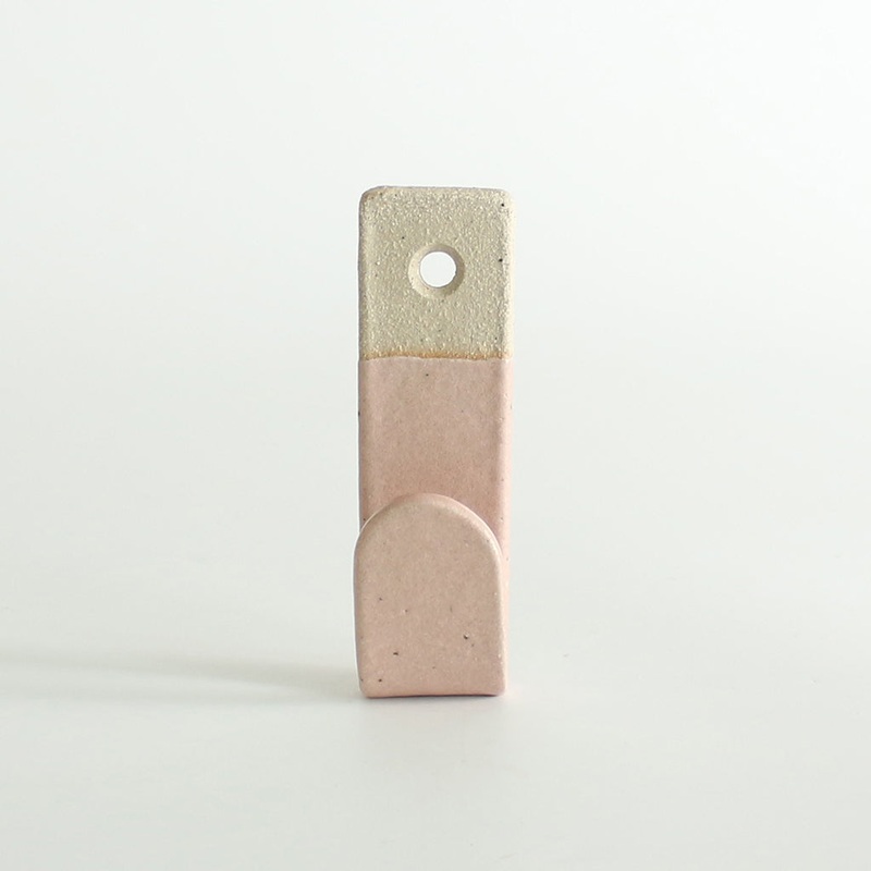Pale Pink Stoneware Wall Hook