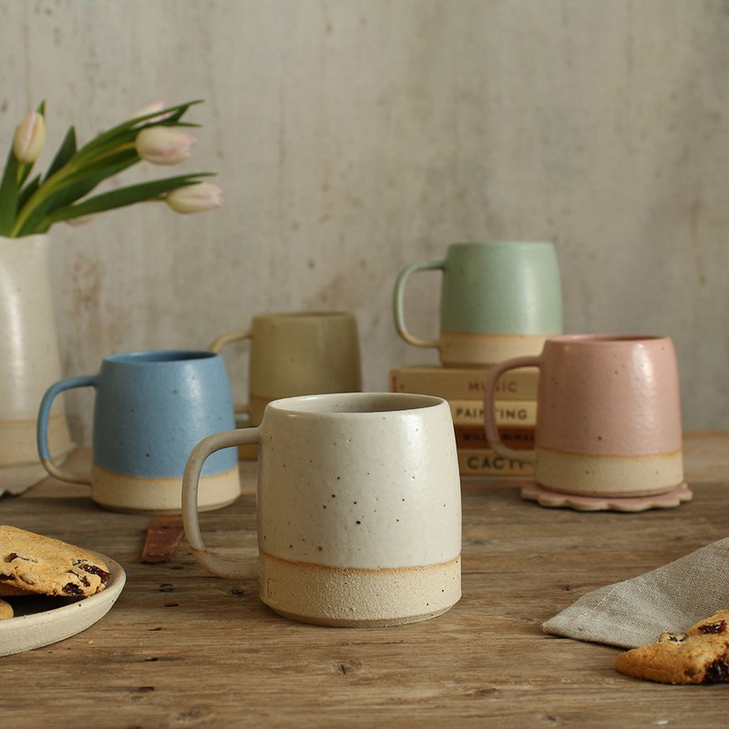 Pastel Coloured Mugs Stoneware