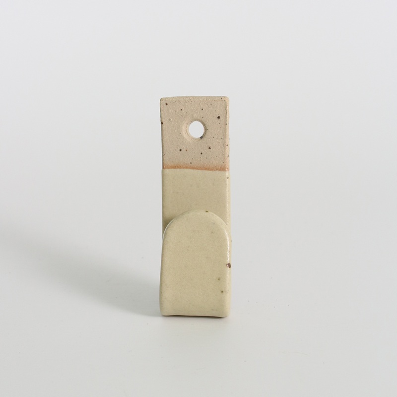 Light Yellow Stoneware Wall Hook