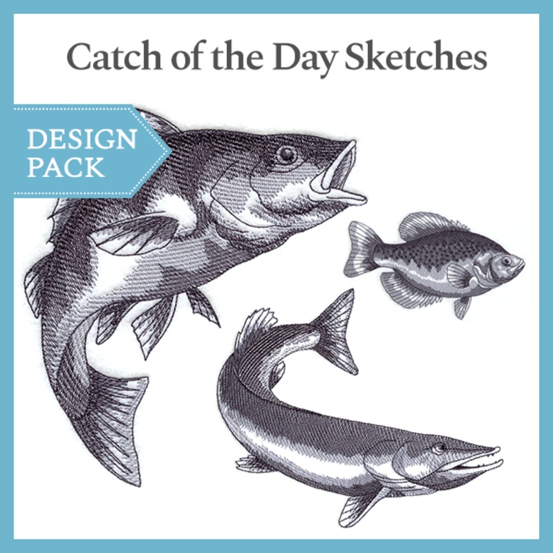 A Catch of the Day Sketches Design Pack