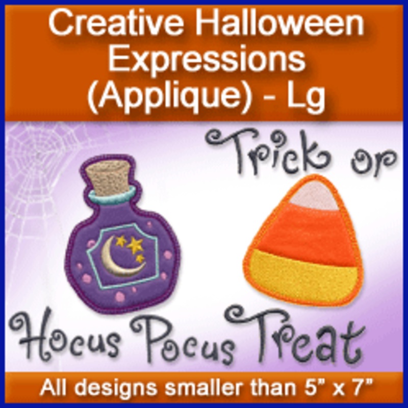 A Creative Halloween Expressions (Applique) Design Pack