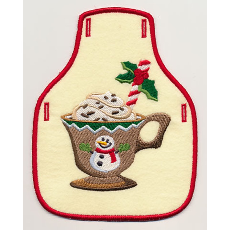 A Cup of Christmas Cheer – Cocoa Bottle Apron (In-the-Hoop)