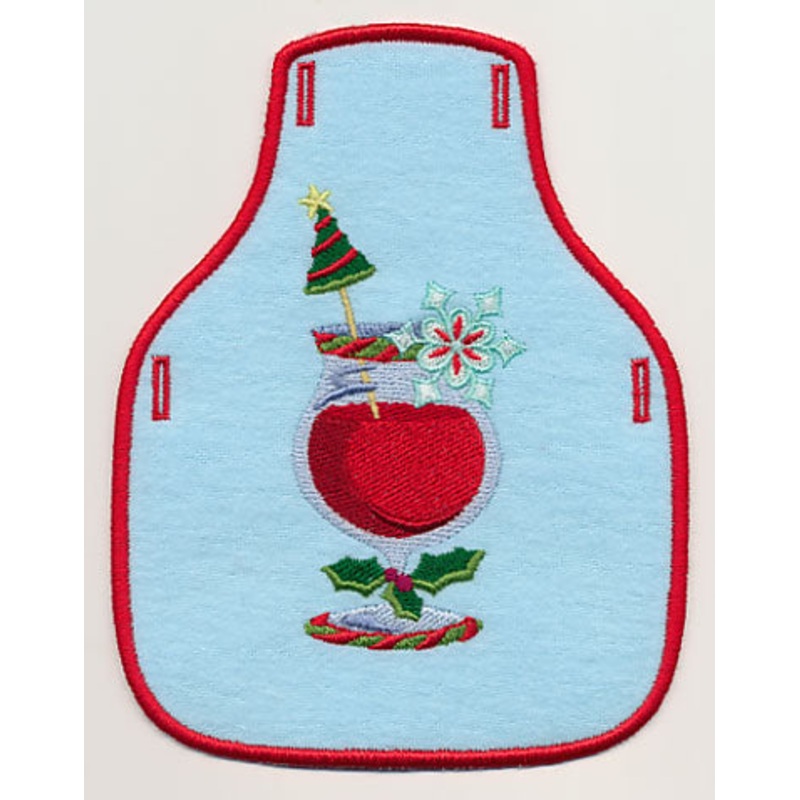 A Cup of Christmas Cheer – Daiquiri Bottle Apron (In-the-Hoop)