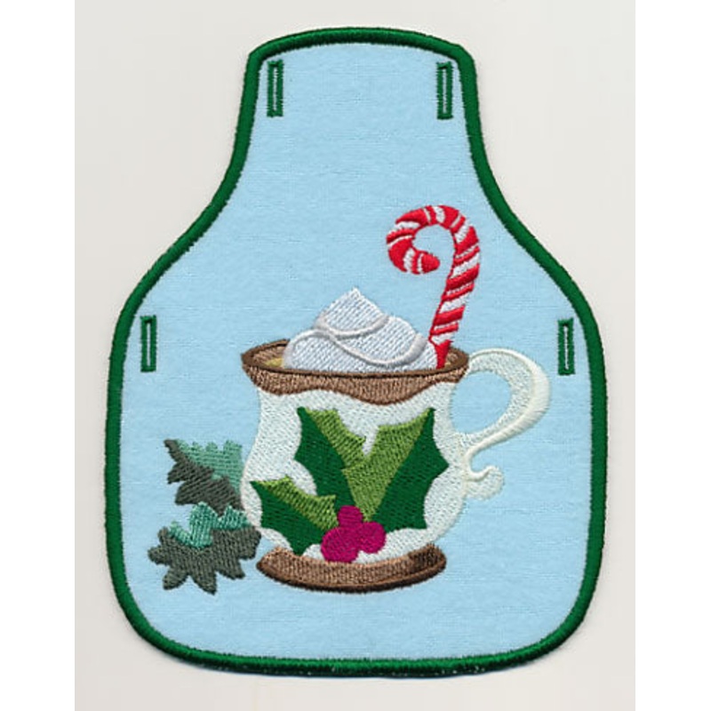 A Cup of Christmas Cheer – Eggnog Bottle Apron (In-the-Hoop)