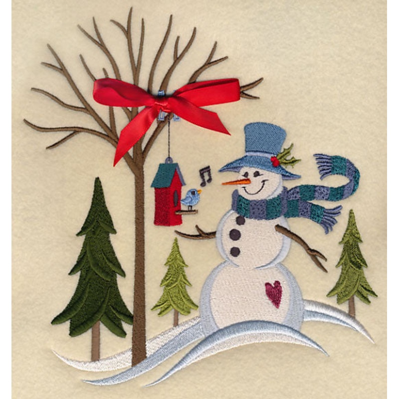 Winter Meadow Snowman (Add Ribbon)