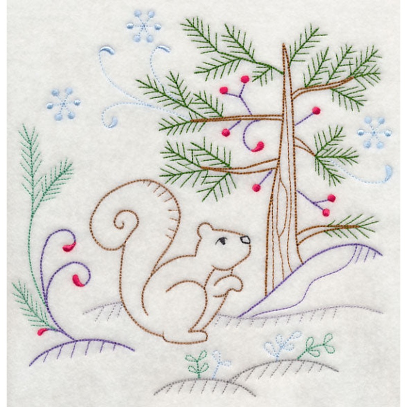 Winter Woodland Squirrel (Vintage)