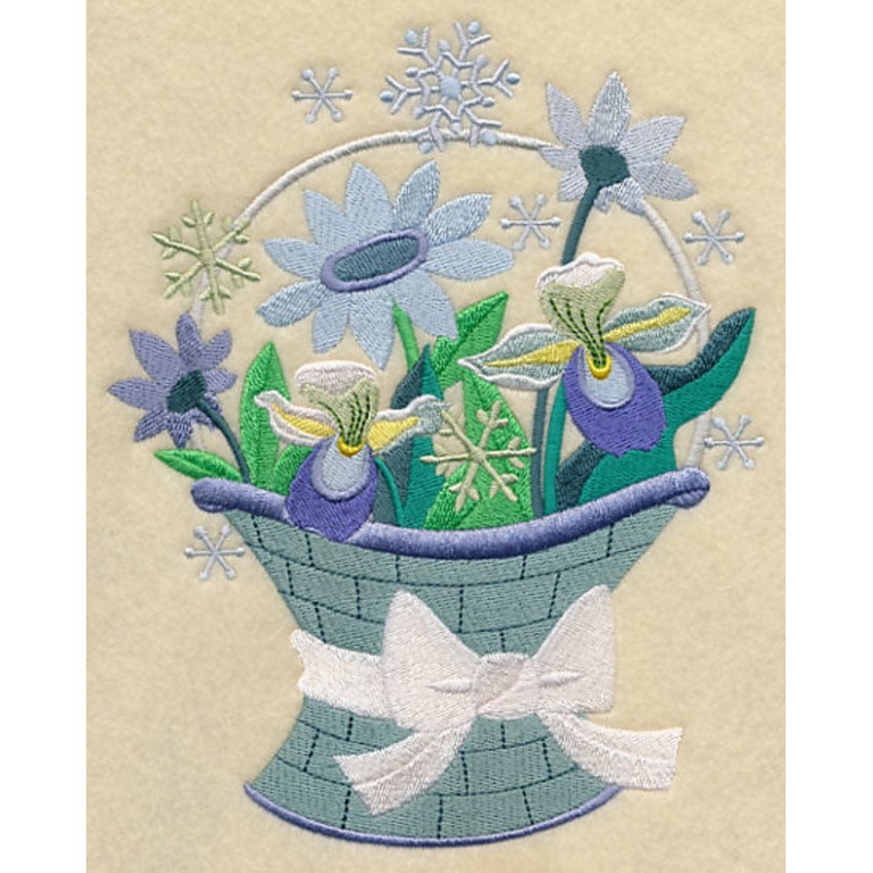 Winter Flower Basket 2|7.31″ x 5.85″ / 185.77mm x 148.69mm|6.09″ x 4.87″ / 154.72mm x 123.72mm|3.87″ x 3.09″ / 98.33mm x 78.45mm|All Sizes