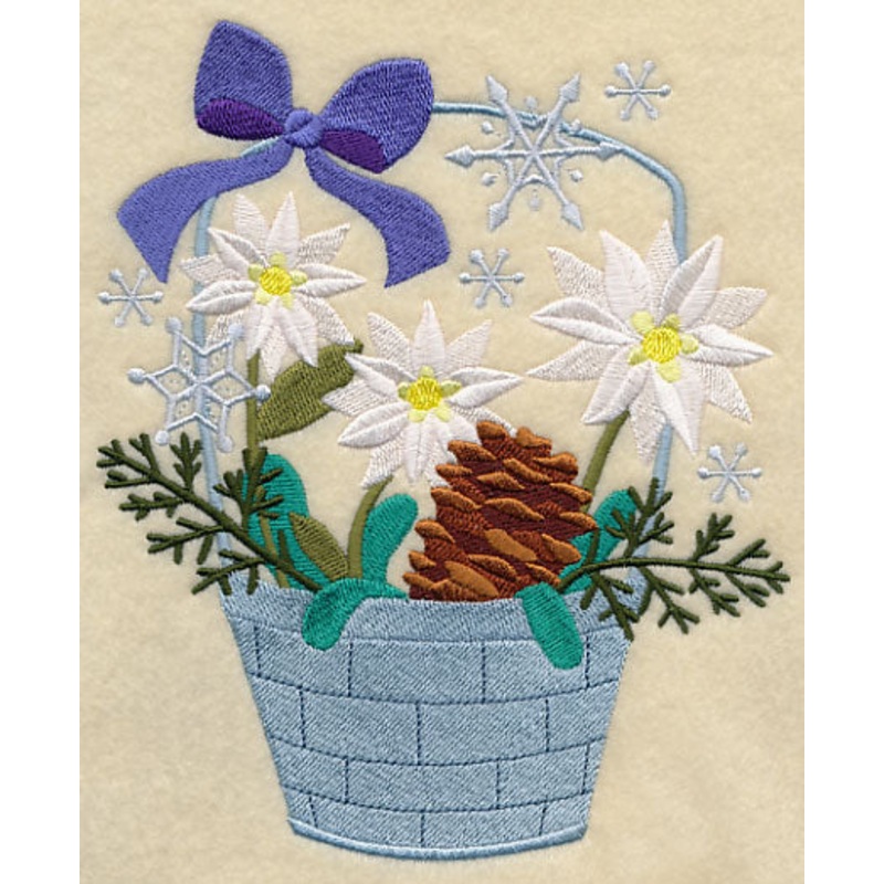 Winter Flower Basket 3|6.92″ x 5.85″ / 175.72mm x 148.63mm|5.74″ x 4.85″ / 145.72mm x 123.23mm|3.87″ x 3.27″ / 98.24mm x 82.95mm|All Sizes