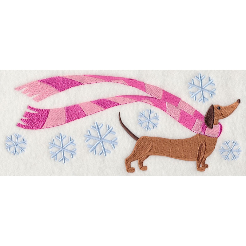 Wrapped Up in Winter Dachshund