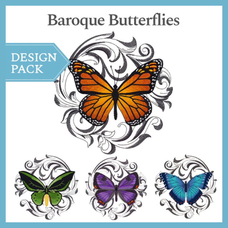 A Baroque Butterflies Design Pack