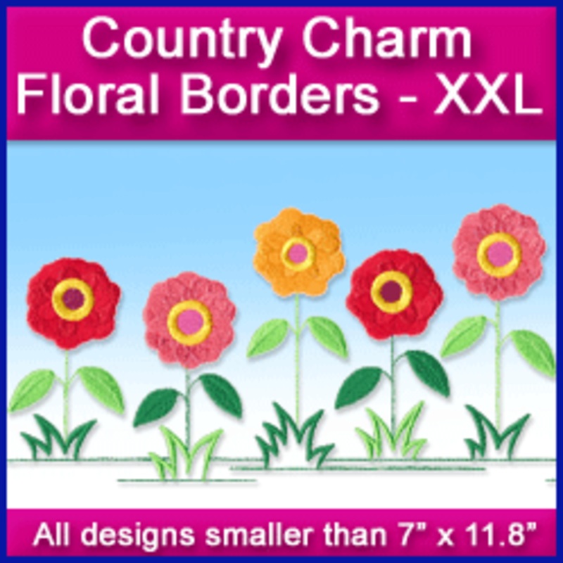 A Country Charm Floral Borders Design Pack