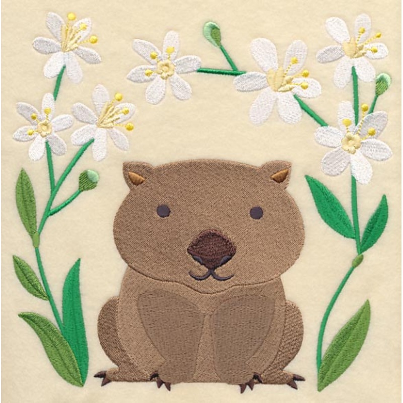 Wombat and Pretty Grass-flag|7.8″ x 7.8″ / 198.12mm x 198.13mm|6.9″ x 6.89″ / 175.14mm x 175.08mm|5.84″ x 5.85″ / 148.46mm x 148.61mm|4.88″ x 4.88″ / 123.86mm x 123.94mm|3.84″ x 3.85″ / 97.61mm x 97.68mm|All Sizes