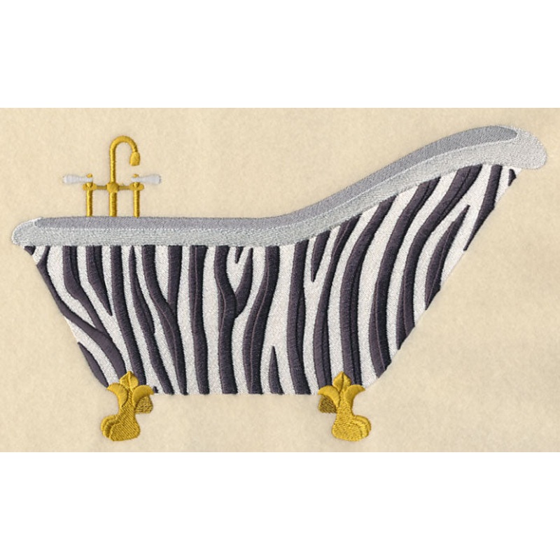 Zebra Print Bathtub|5.55″ x 9.37″ / 140.94mm x 238.08mm|4.05″ x 6.85″ / 102.94mm x 173.91mm|2.3″ x 3.88″ / 58.38mm x 98.61mm|All Sizes