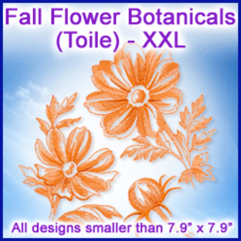 A  Fall Flower Botanicals (Toile) Design Pack