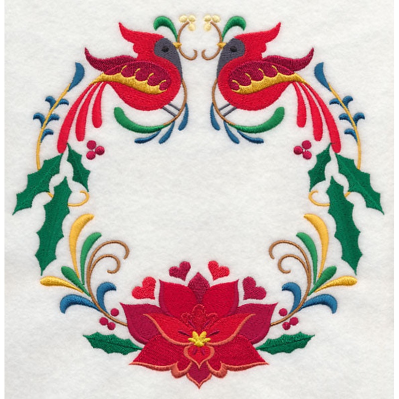 Wreathed in Christmas Cardinals