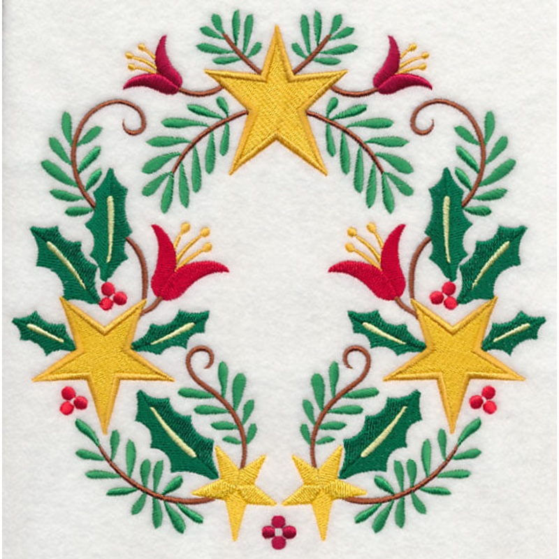 Wreathed in Christmas Stars|7.8″ x 7.81″ / 198.22mm x 198.27mm|6.9″ x 6.9″ / 175.36mm x 175.23mm|5.85″ x 5.84″ / 148.69mm x 148.43mm|4.85″ x 4.86″ / 123.29mm x 123.33mm|All Sizes