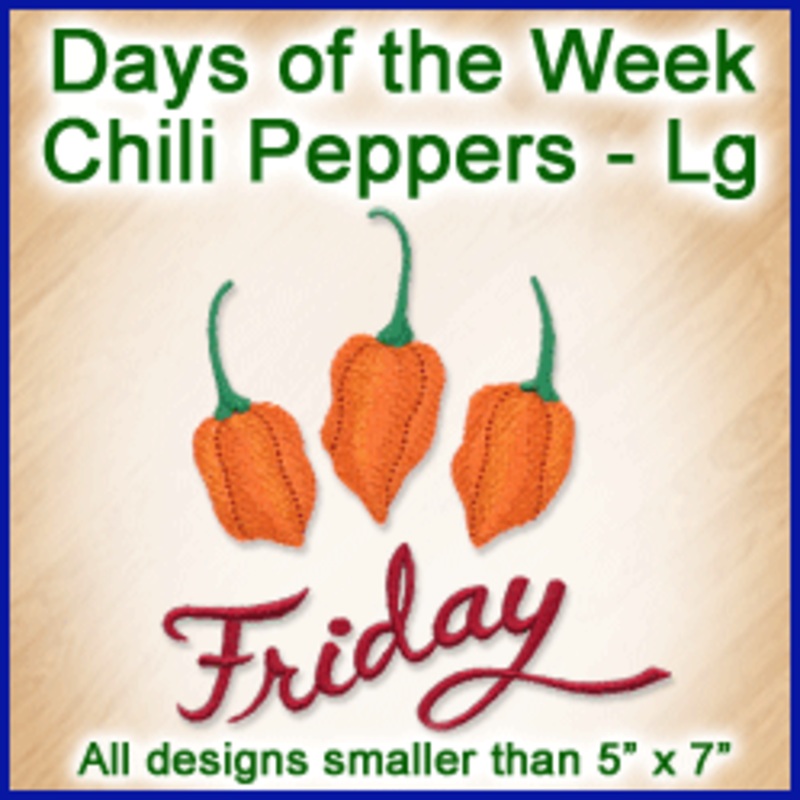A Days of the Week Chili Peppers Design Pack