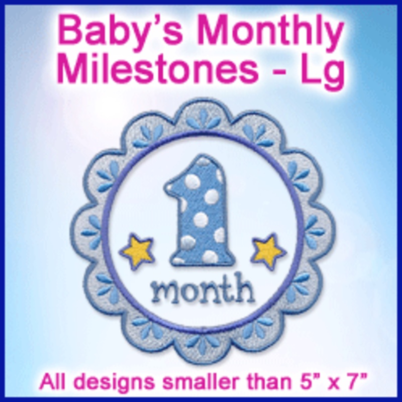 A Baby’s Monthly Milestones Design Pack