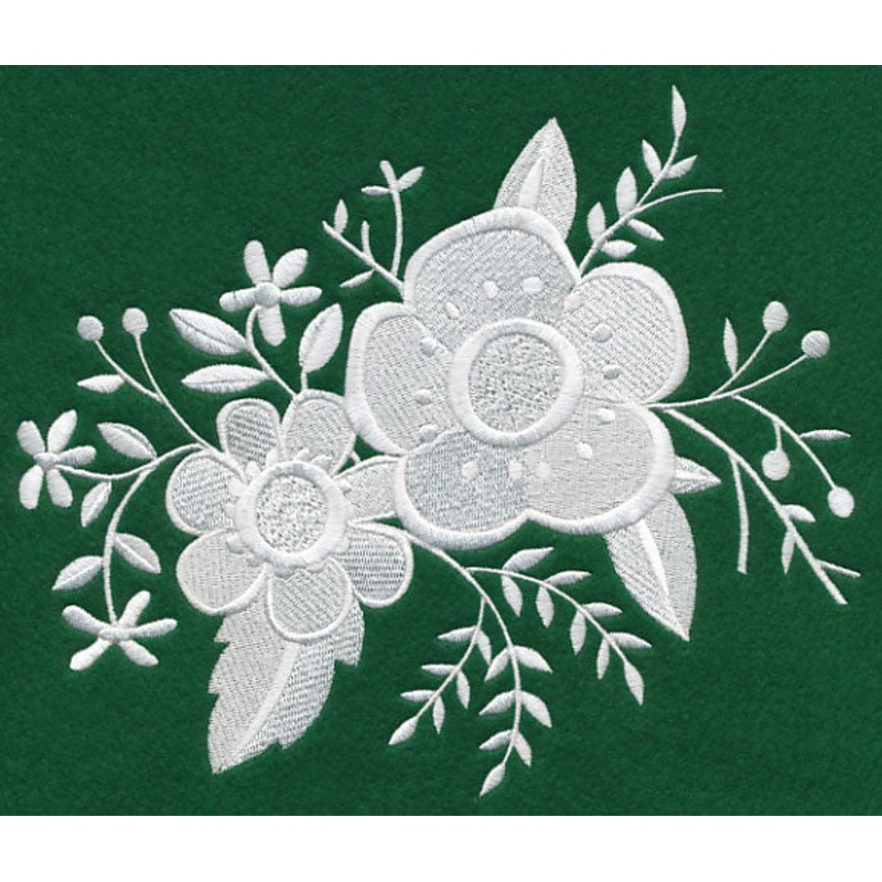 Whitework Floral Bouquet|6.56″ x 7.81″ / 166.53mm x 198.28mm|5.86″ x 6.98″ / 148.87mm x 177.24mm|4.85″ x 5.77″ / 123.22mm x 146.67mm|3.25″ x 3.86″ / 82.53mm x 97.95mm|All Sizes