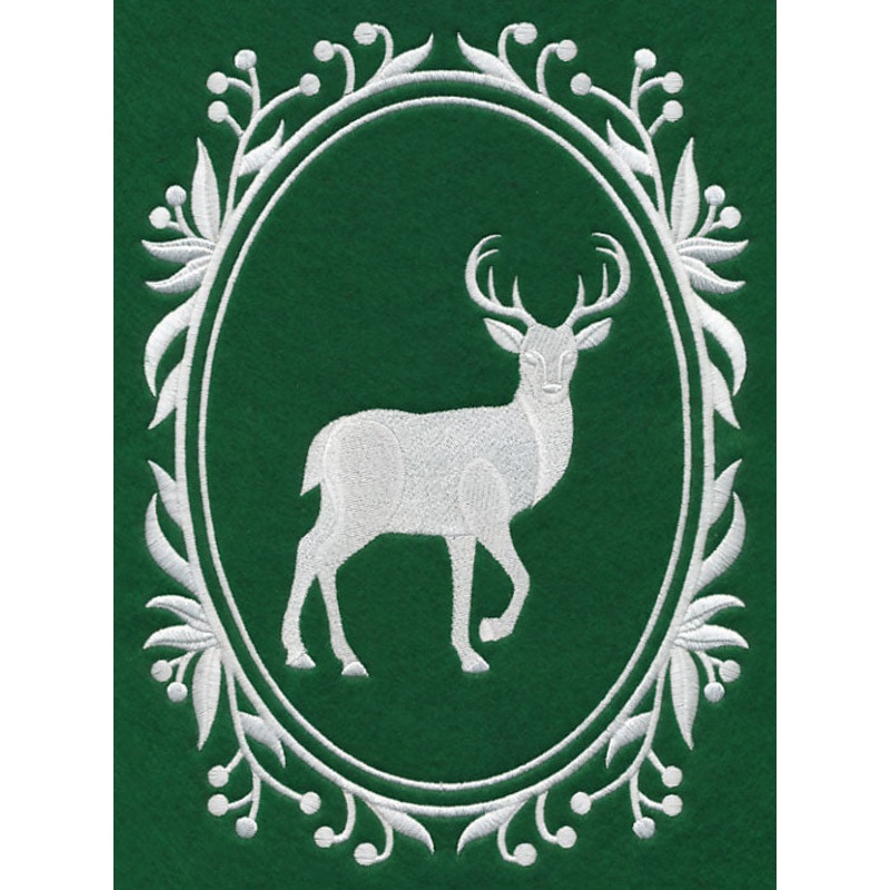 Wild Woodland Whitework Cameo – Deer