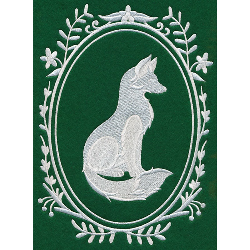 Wild Woodland Whitework Cameo – Fox