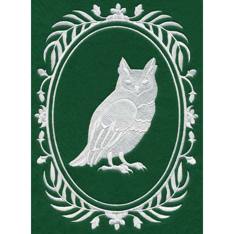 Wild Woodland Whitework Cameo – Owl