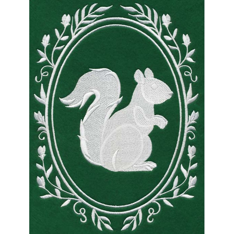 Wild Woodland Whitework Cameo – Squirrel